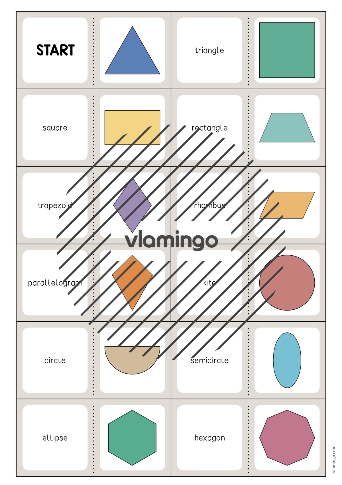 de englisch 2d shapes domino 003