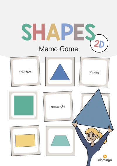 2D Shapes / 2D-Formen: Memo Game (Englisch)