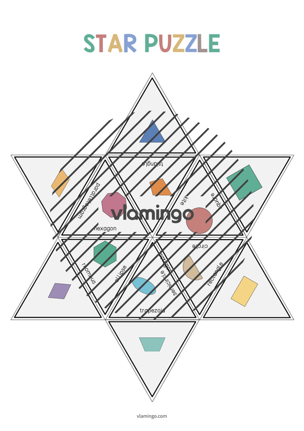 de englisch 2d shapes star puzzle 008