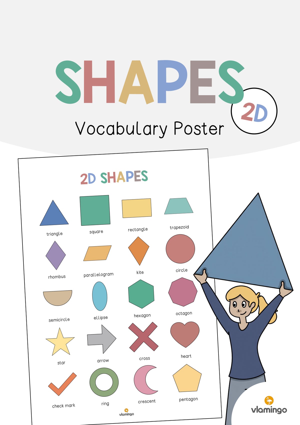 de englisch 2d shapes vocabulary poster 001