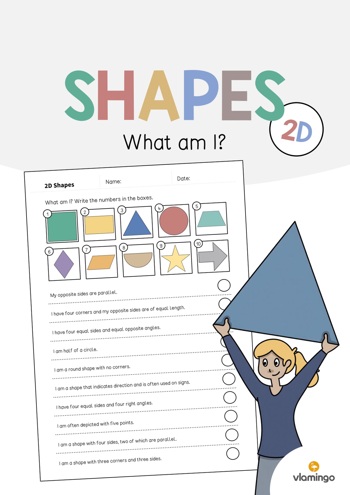 de englisch 2d shapes what am i worksheet 001