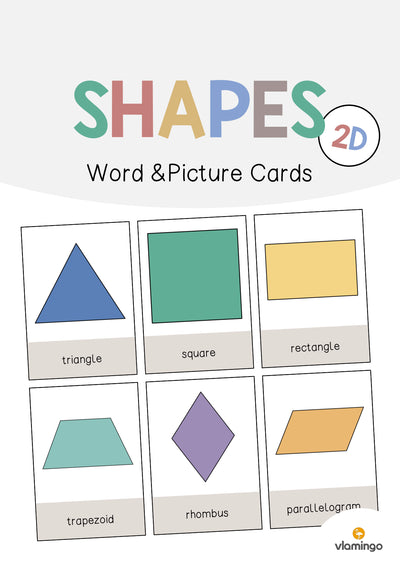 2D Shapes / 2D-Formen: Word and Picture Cards (Englisch)
