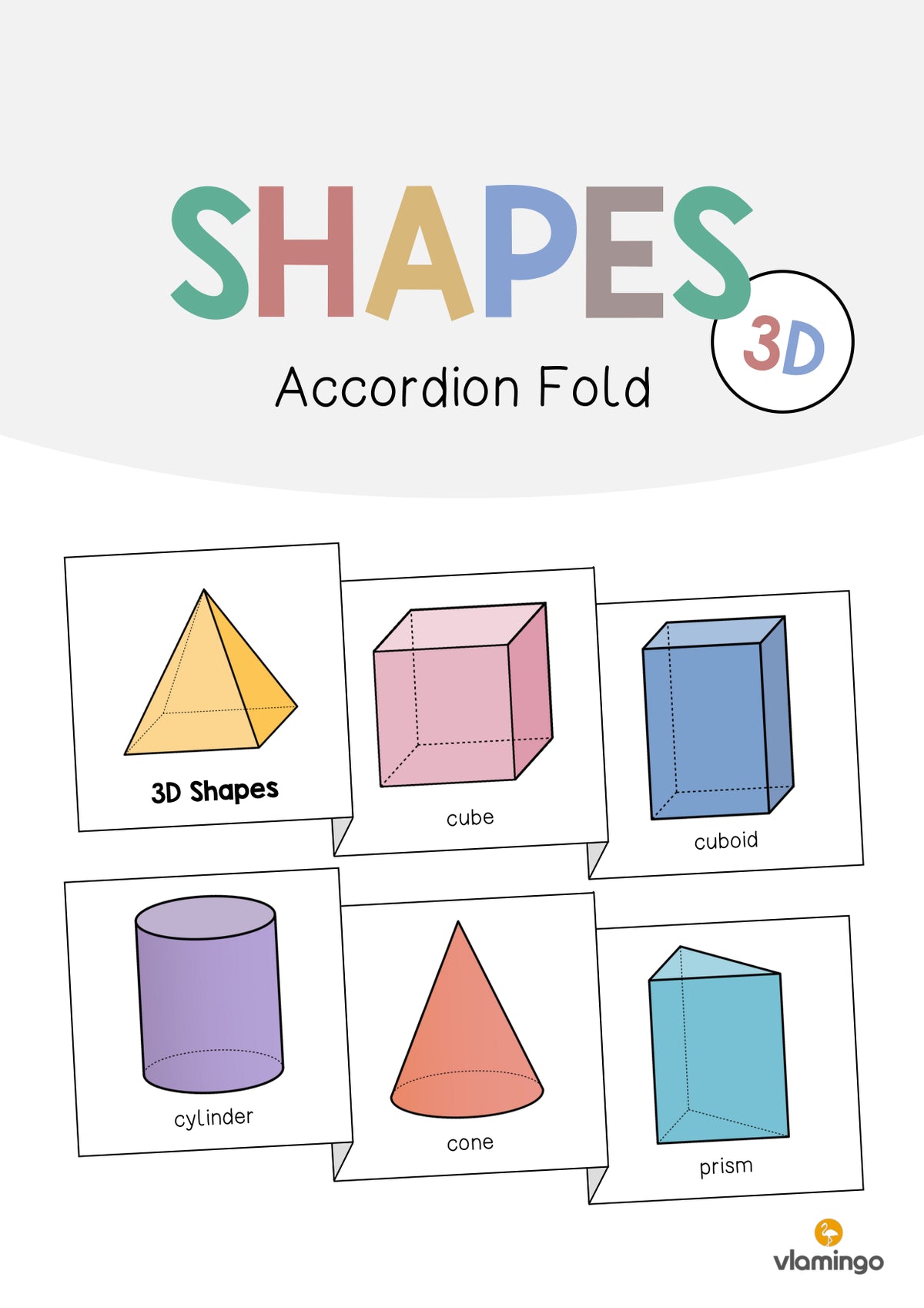 de englisch 3d shapes accordion fold 001
