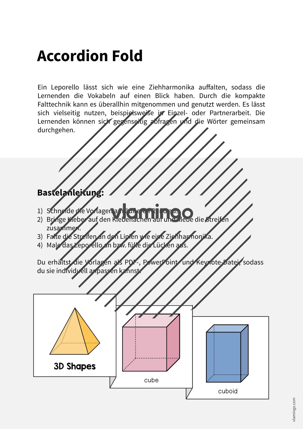 de englisch 3d shapes accordion fold 002