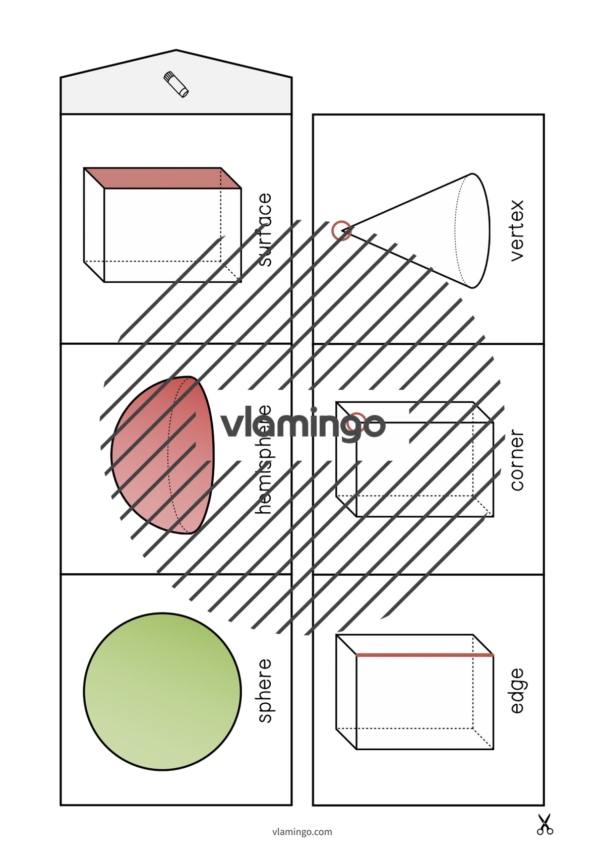 de englisch 3d shapes accordion fold 005