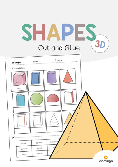 3D Shapes / 3D-Körper: Cut and Glue (Englisch)