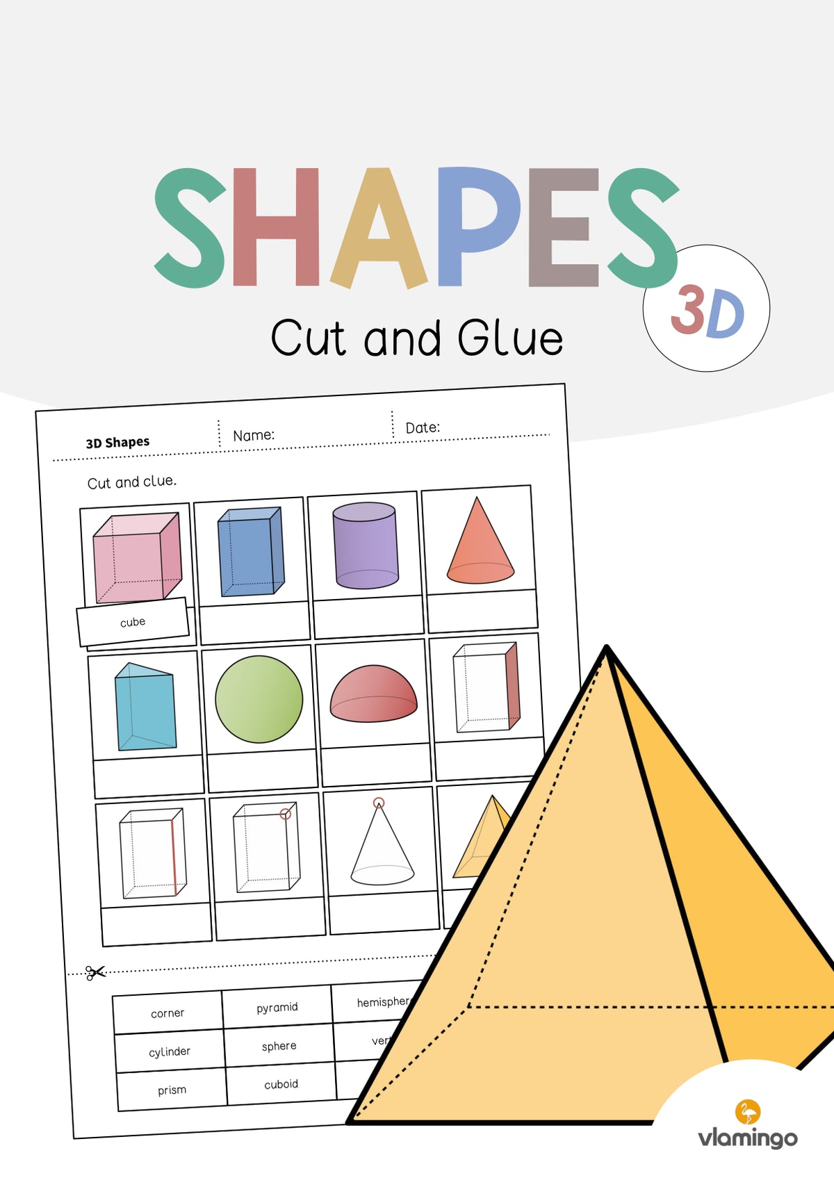 de englisch 3d shapes cut and glue 001