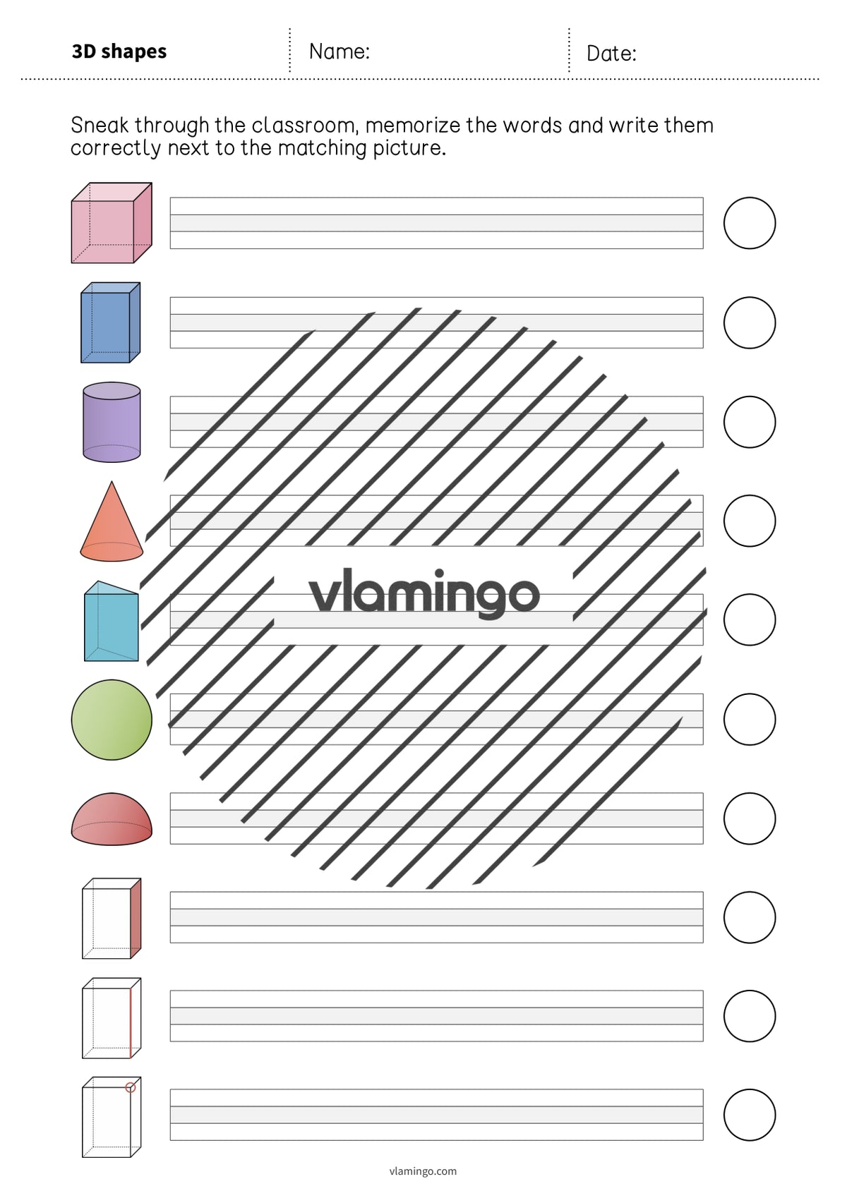 de englisch 3d shapes running dictation 005