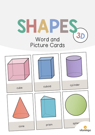 3D Shapes / 3D-Körper: Word and Picture Cards (Englisch)