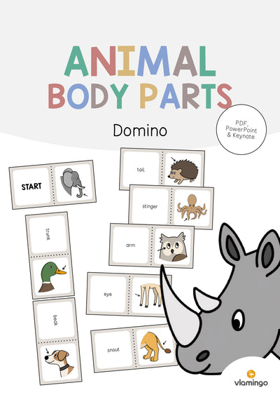 Animal Body Parts / Körperteile von Tieren: Domino (Englisch)