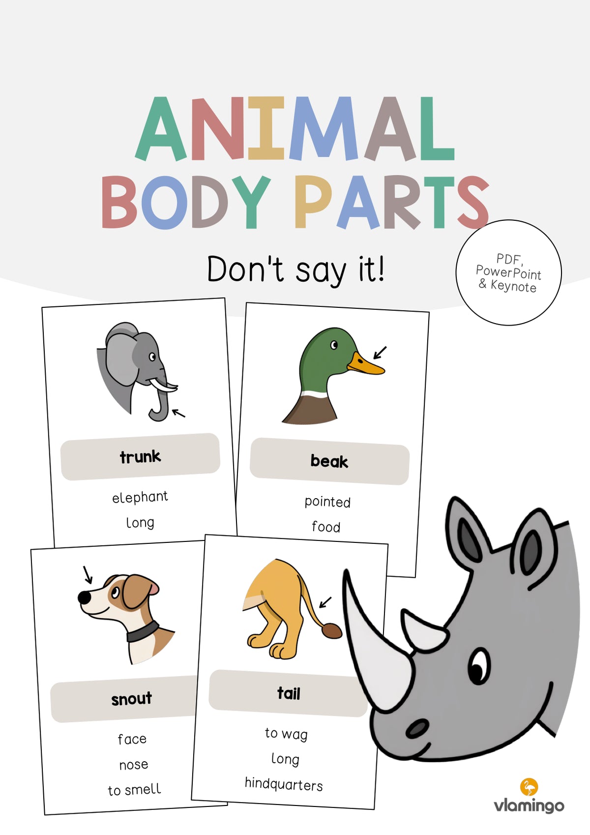 de englisch animal body parts dont say it 001