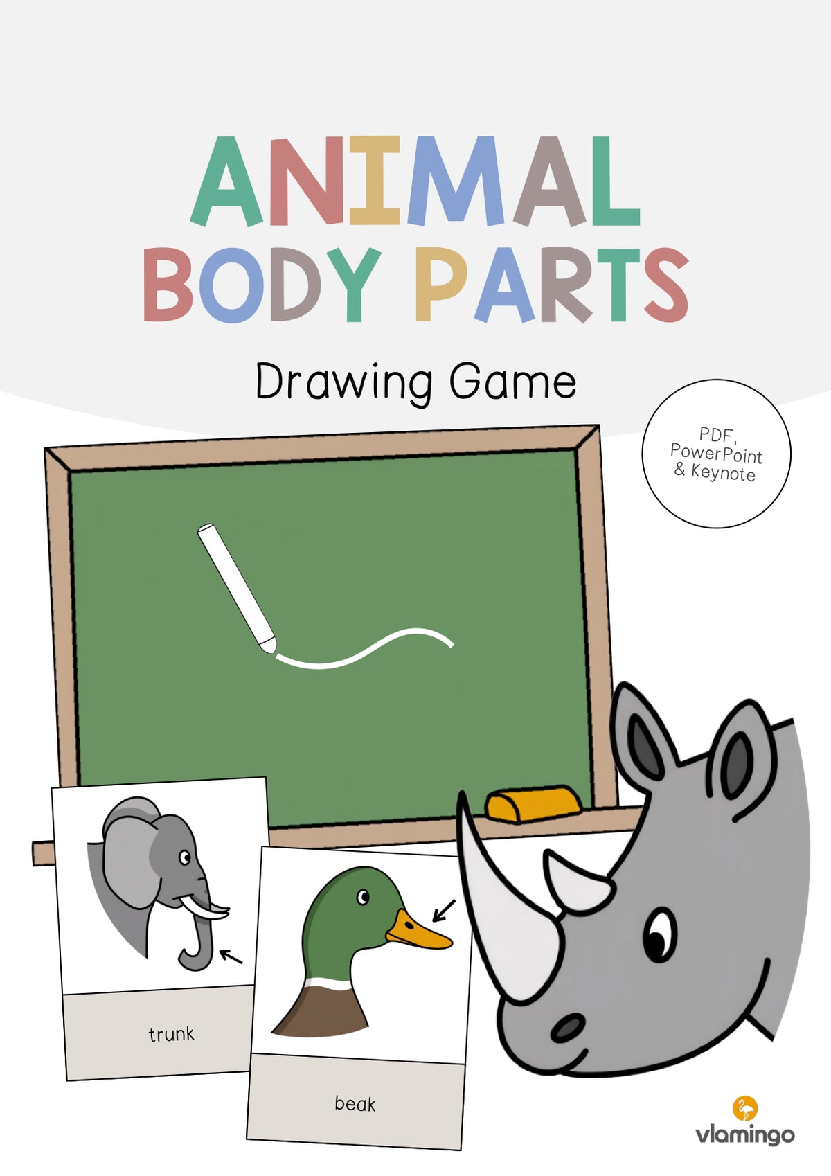 de englisch animal body parts drawing game 001