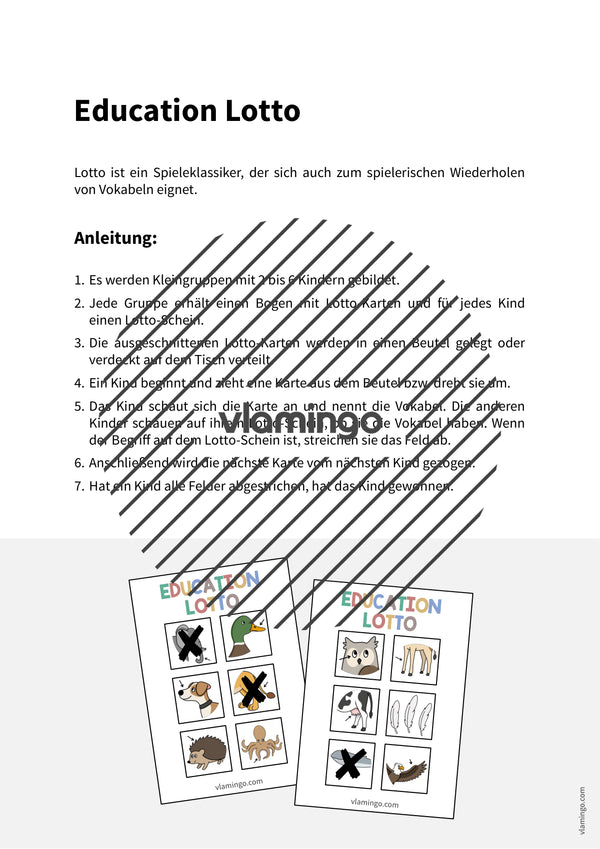 de englisch animal body parts education lotto 002