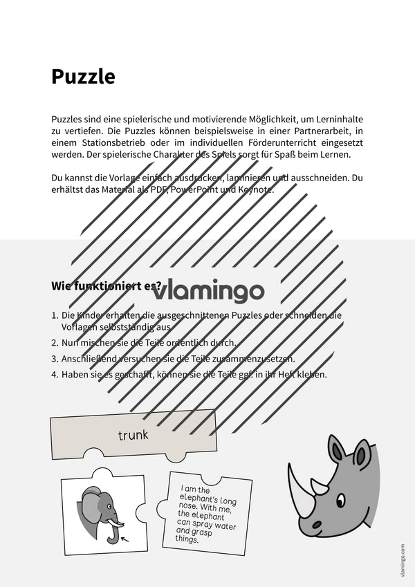 de englisch animal body parts puzzle 002