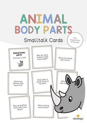 de englisch animal body parts smalltalk cards 001