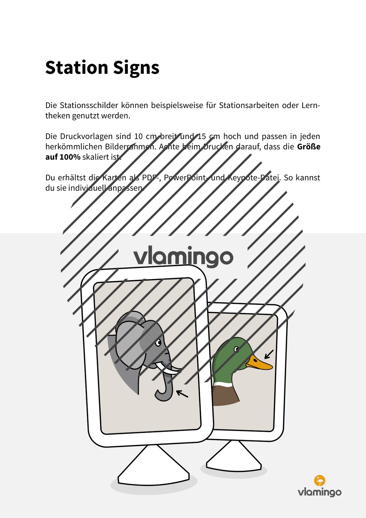 de englisch animal body parts station signs 002