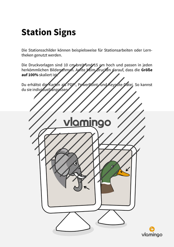 de englisch animal body parts station signs 002