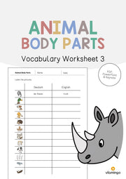 de englisch animal body parts vocabulary worksheet 3 001