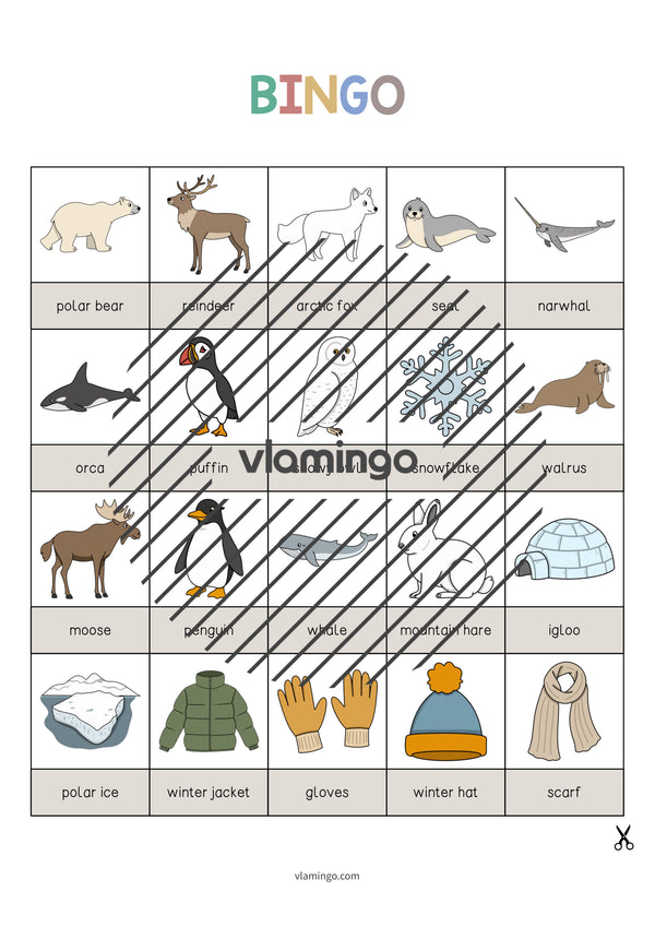 de englisch arctic antarctic bingo 003