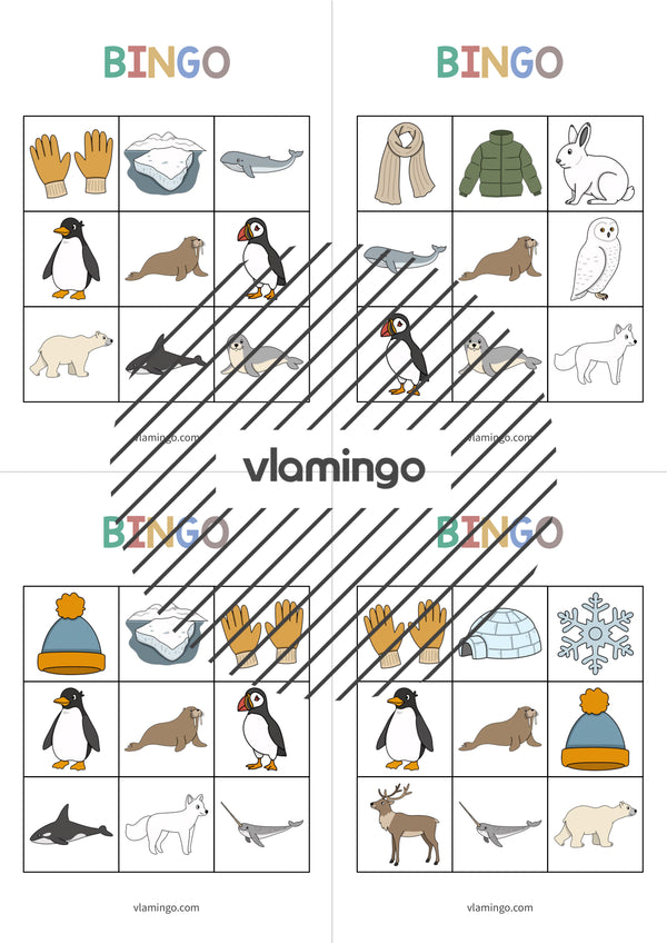 de englisch arctic antarctic bingo 012