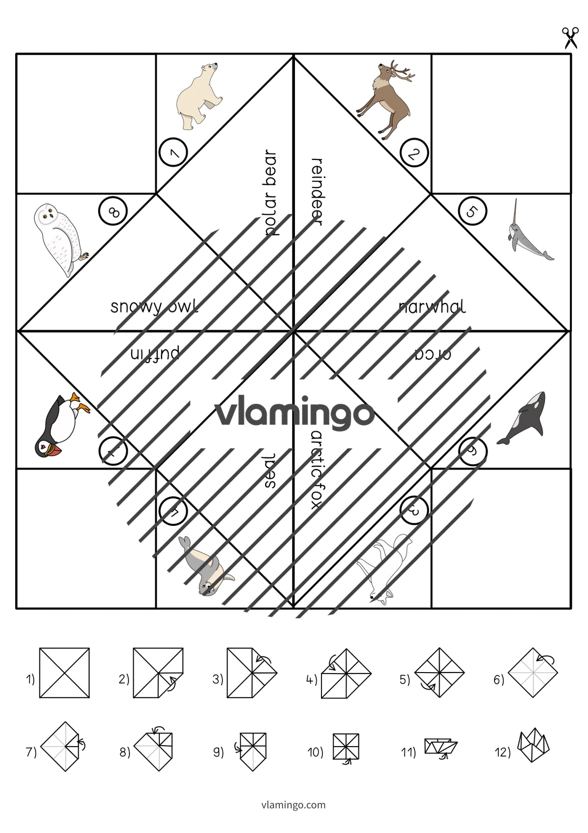 de englisch arctic antarctic cootie catcher 005