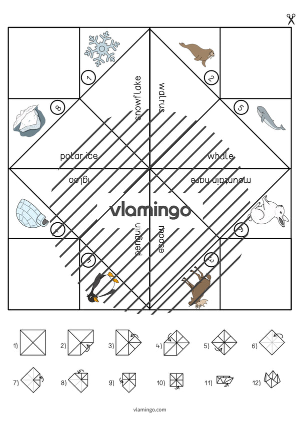 de englisch arctic antarctic cootie catcher 006