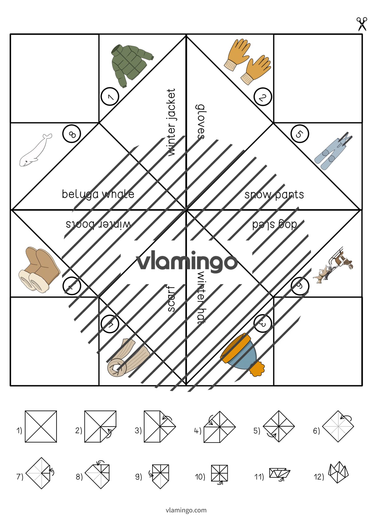 de englisch arctic antarctic cootie catcher 007