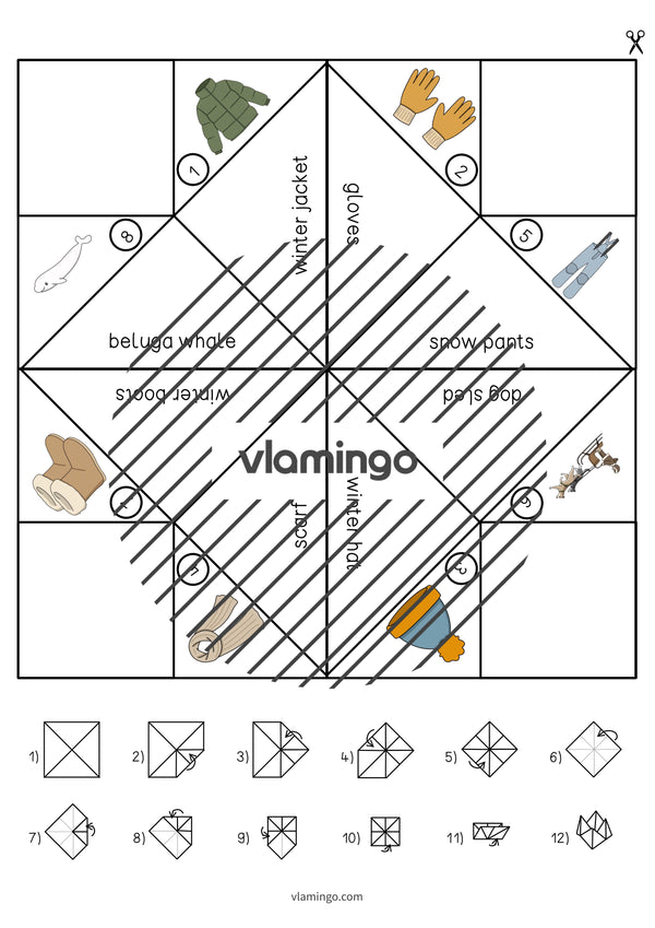 de englisch arctic antarctic cootie catcher 007