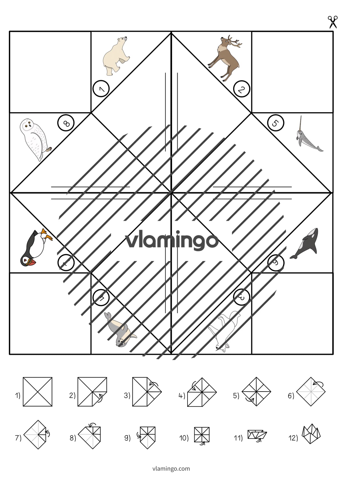 de englisch arctic antarctic cootie catcher 009