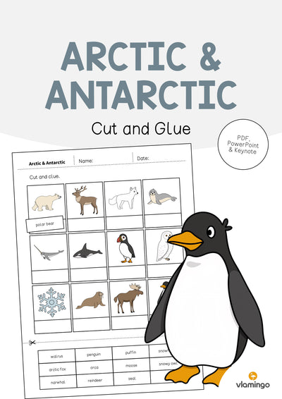 Arctic & Antarctic / Arktis & Antarktis: Cut and Glue (Englisch)