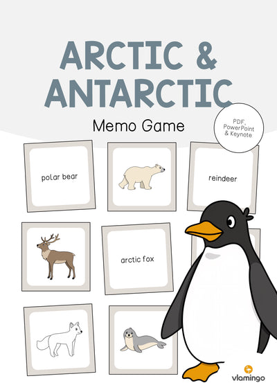 Arctic & Antarctic / Arktis & Antarktis: Memo Game (Englisch)