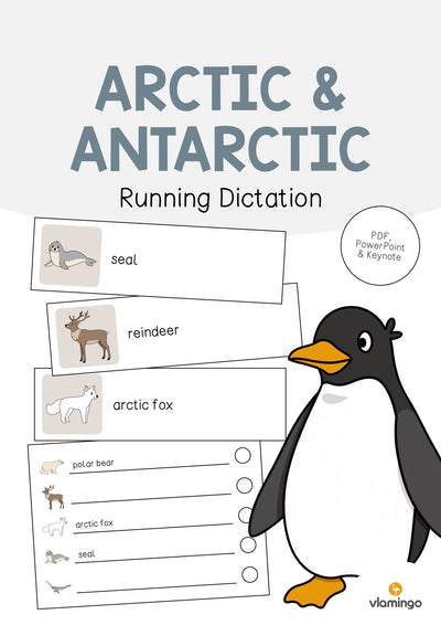 Arctic & Antarctic / Arktis & Antarktis: Running Dictation (Englisch)