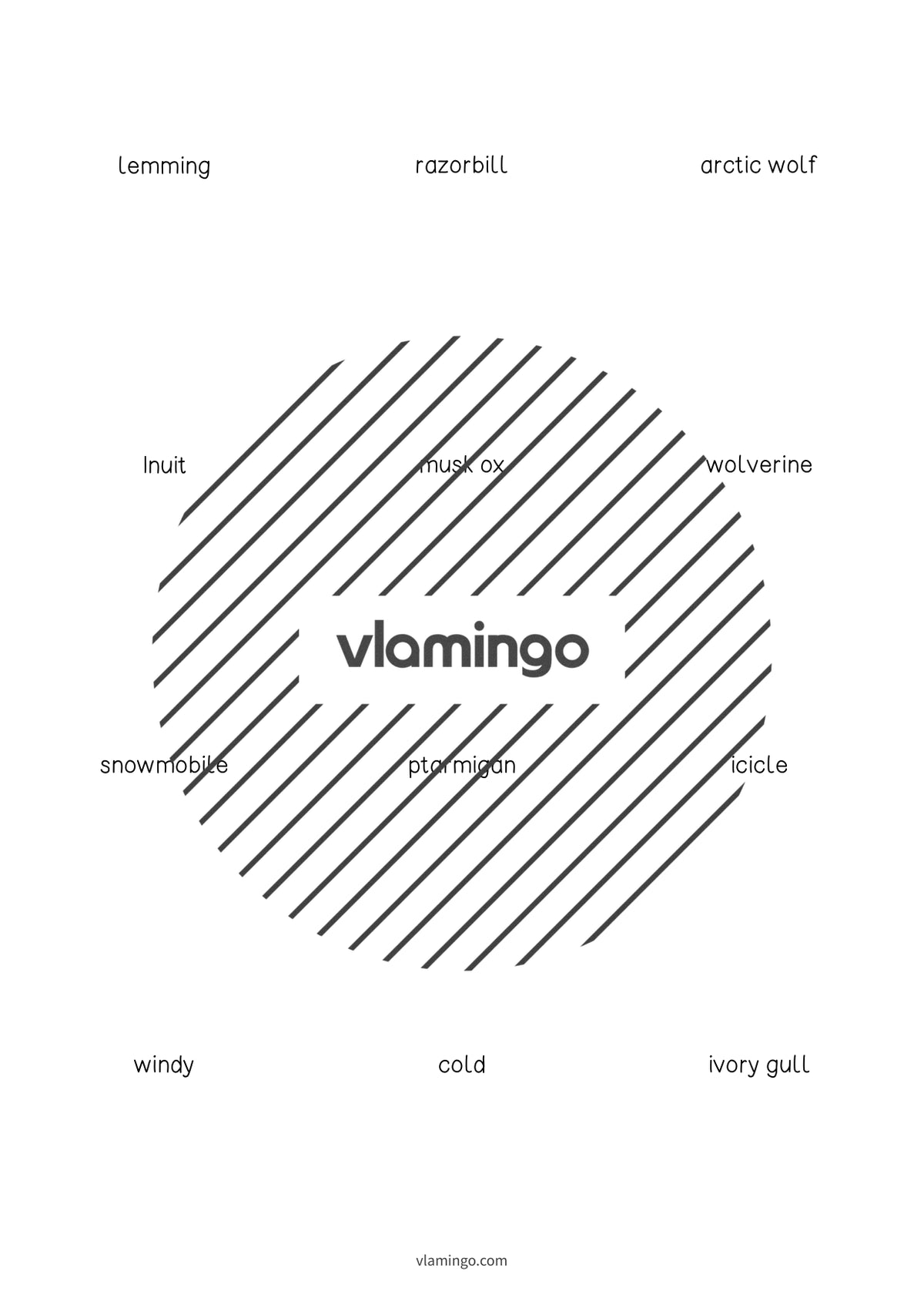 de englisch arctic antarctic vocabulary cards 008