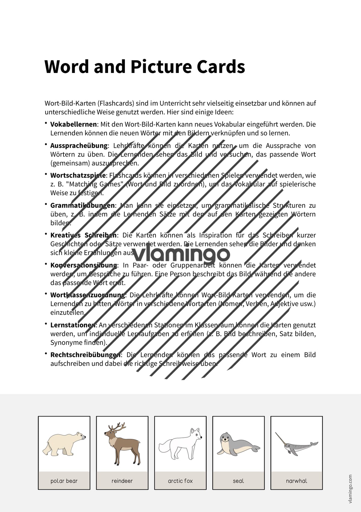 de englisch arctic antarctic word and picture cards 002
