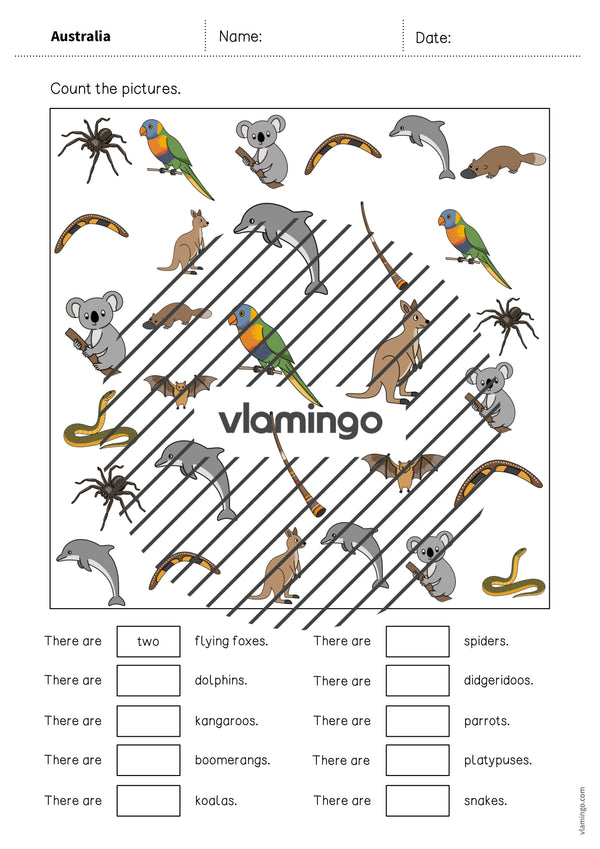 de englisch australia how many worksheet 004