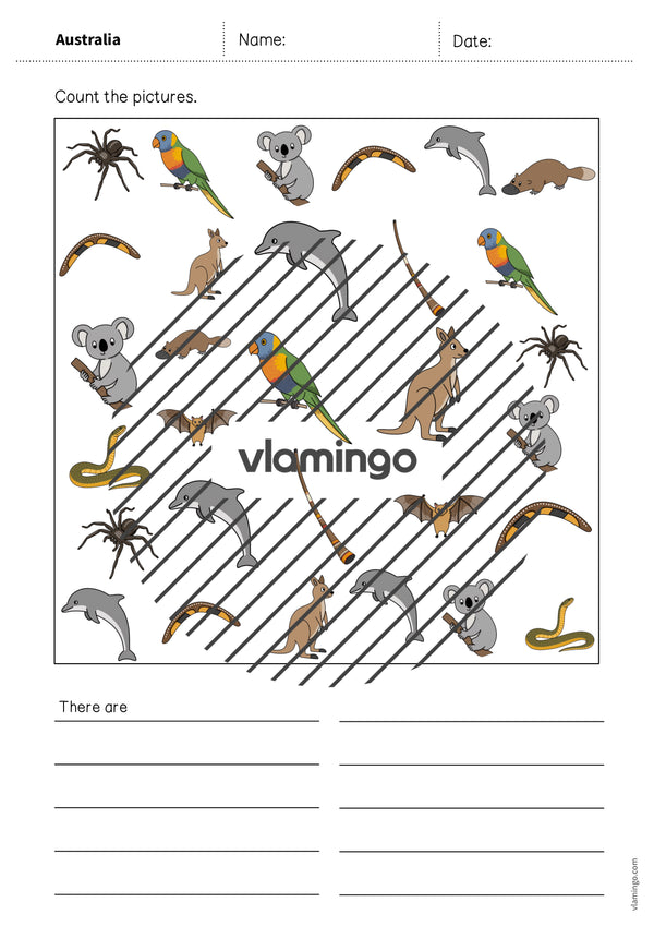 de englisch australia how many worksheet 006
