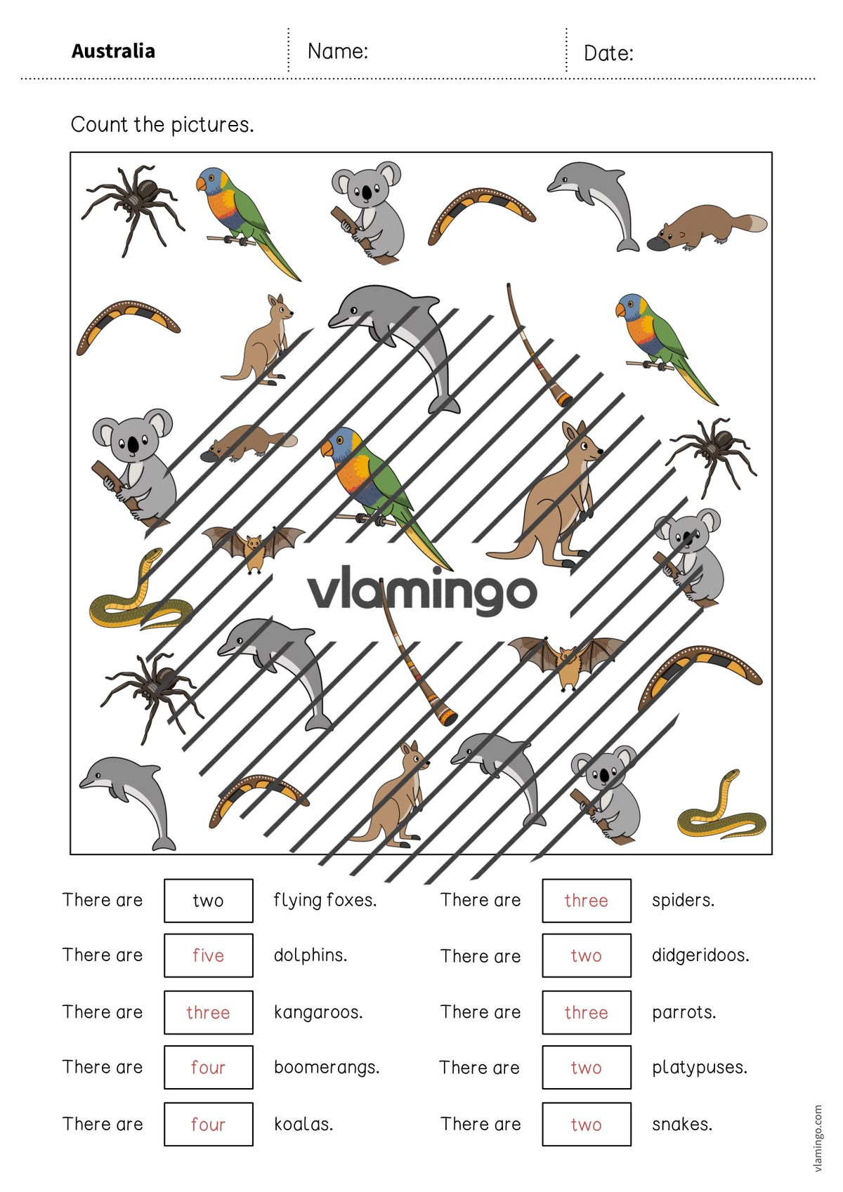 de englisch australia how many worksheet 008