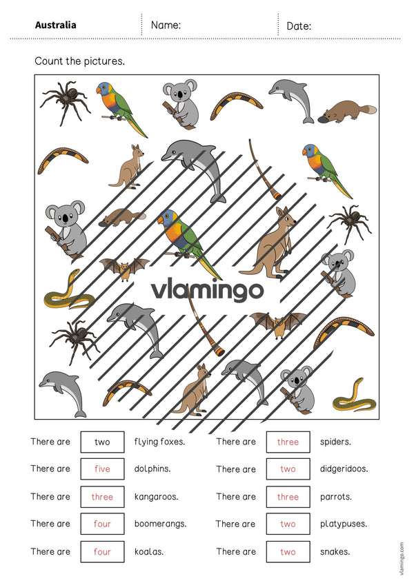 de englisch australia how many worksheet 008