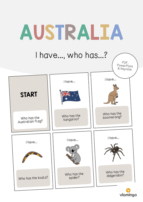 de englisch australia i have who has 001