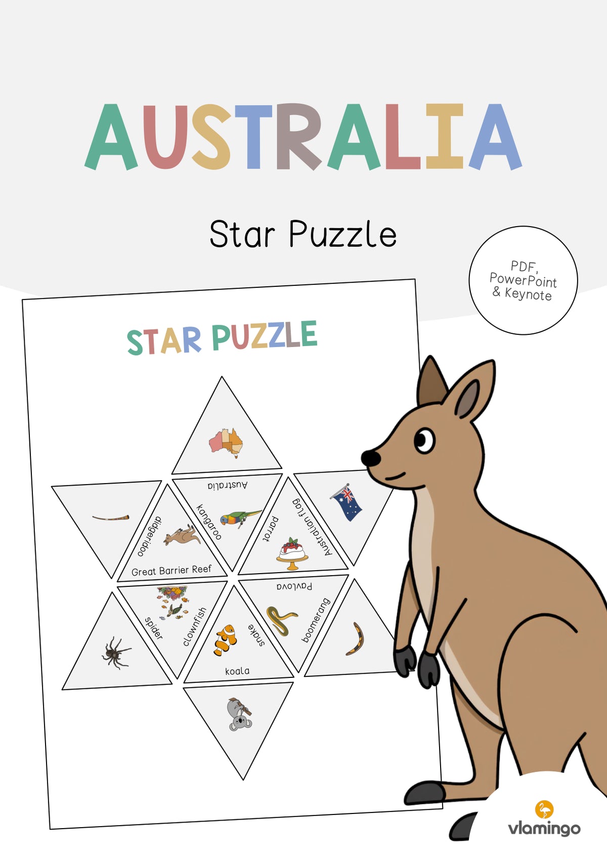 de englisch australia star puzzle 001