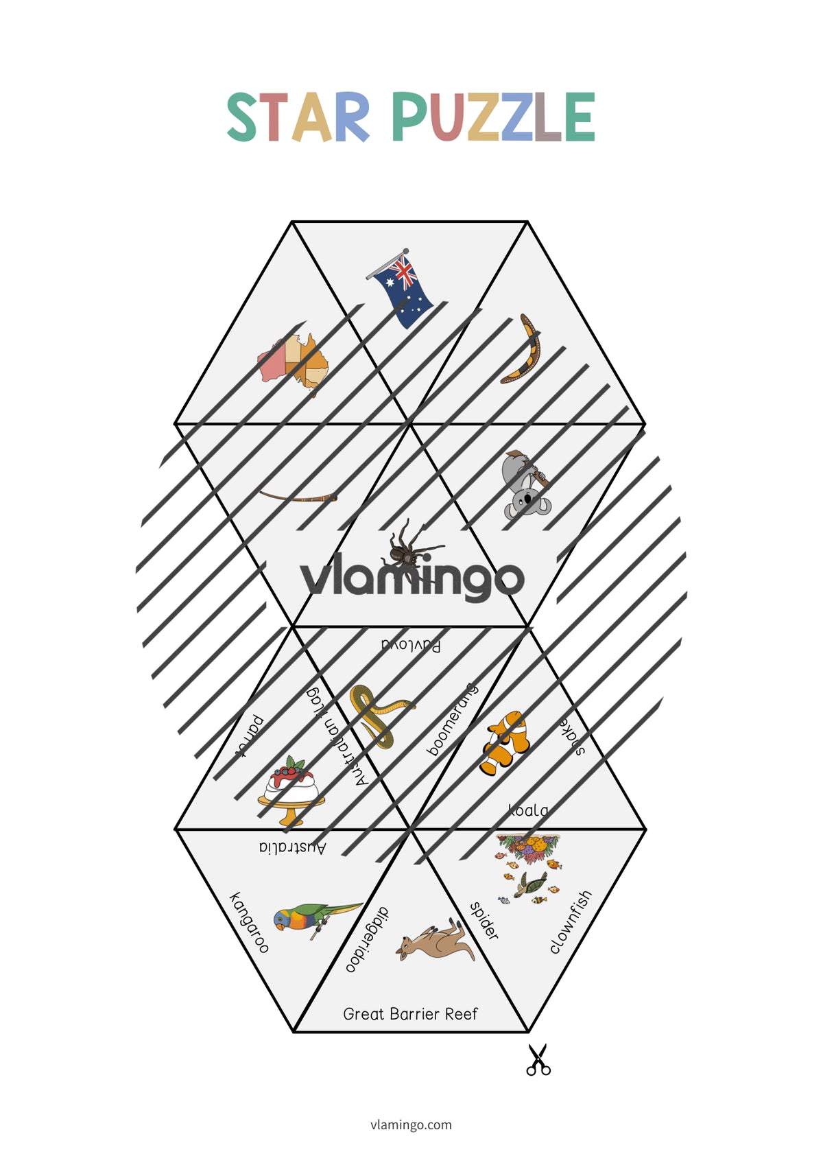 de englisch australia star puzzle 003