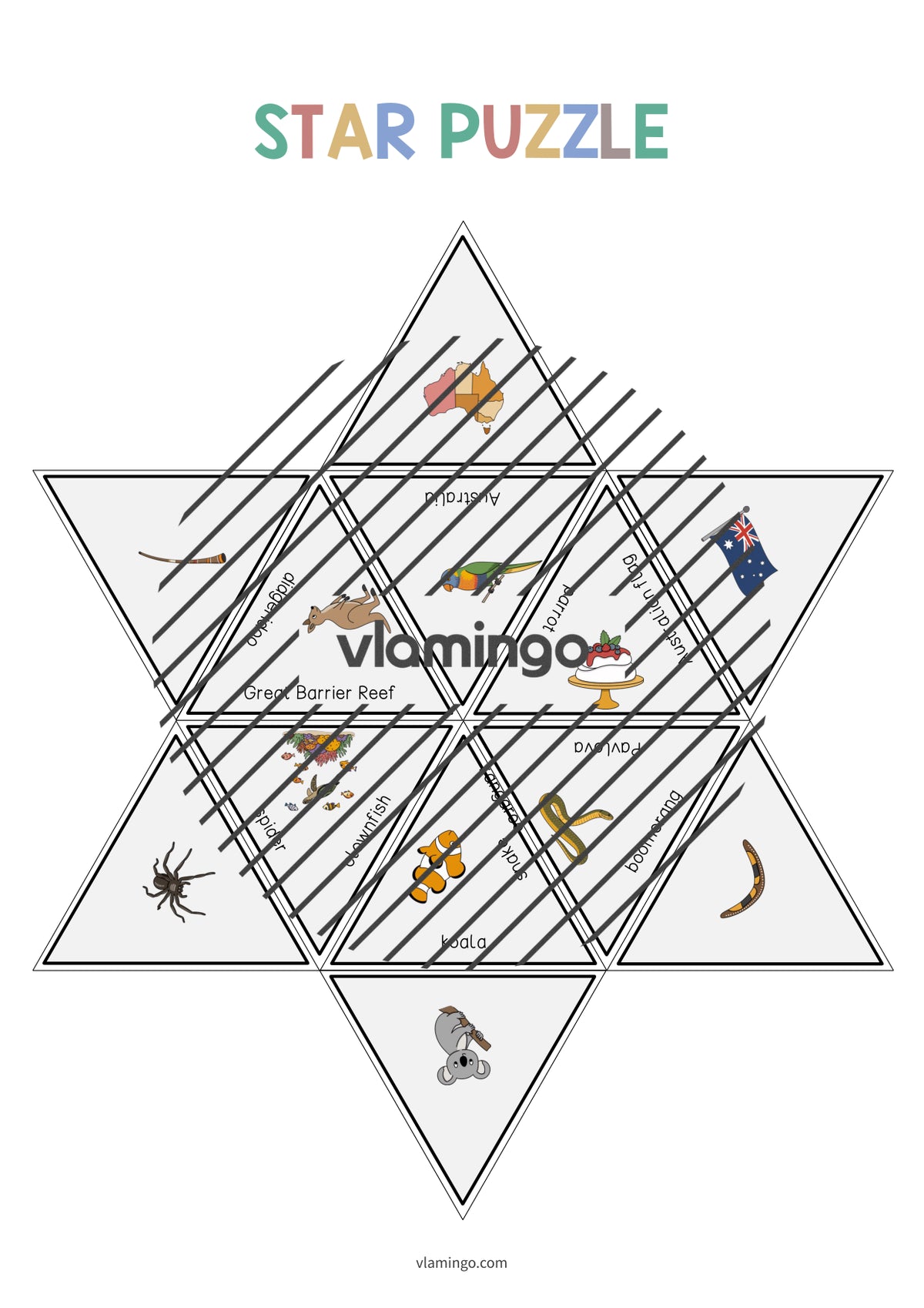 de englisch australia star puzzle 010