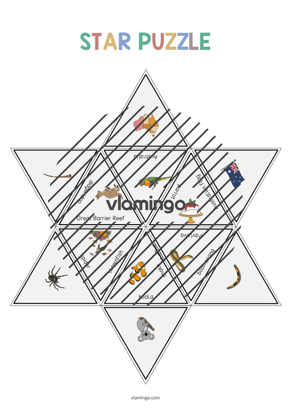 de englisch australia star puzzle 010