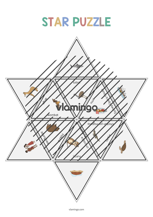 de englisch australia star puzzle 011