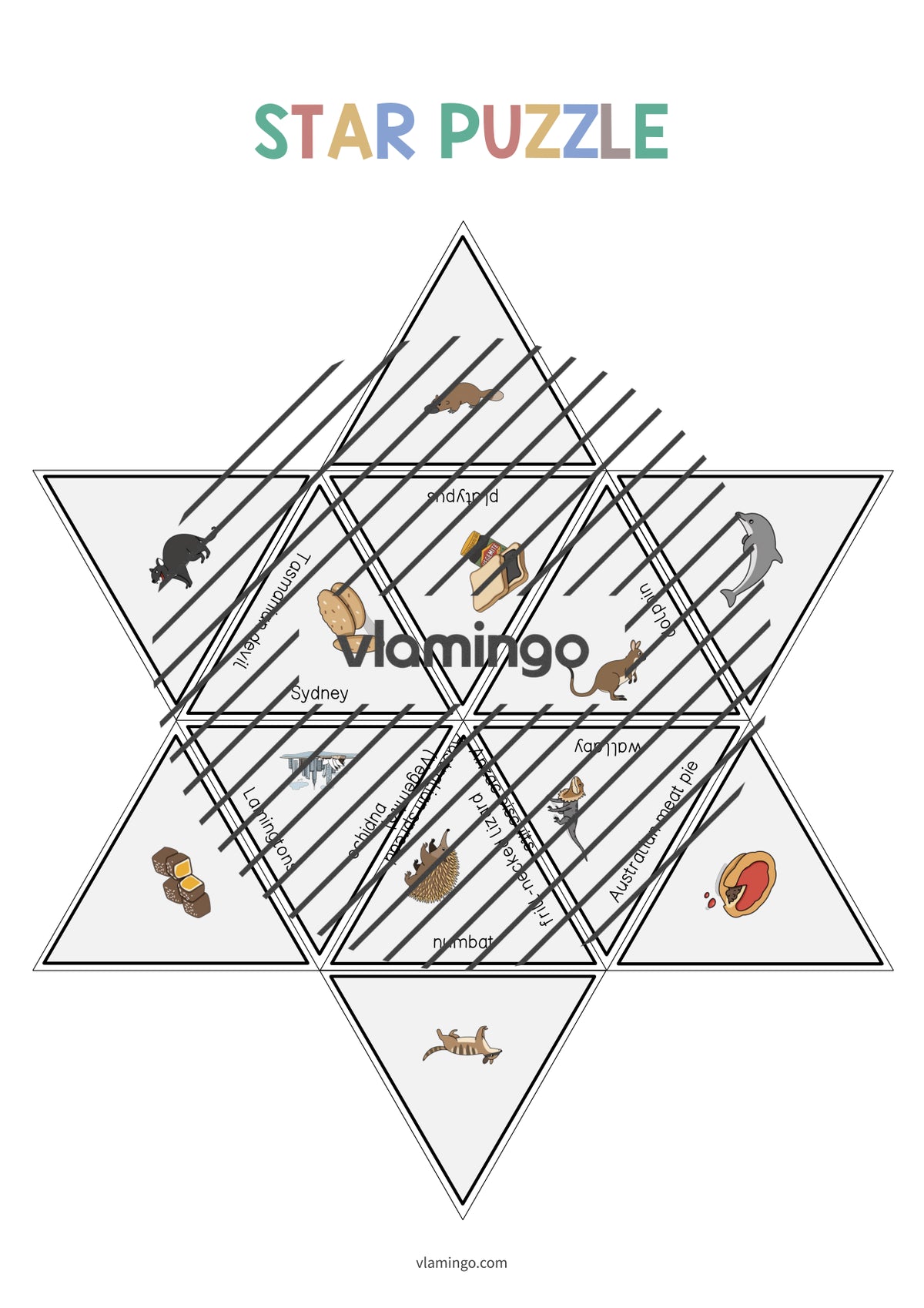 de englisch australia star puzzle 012