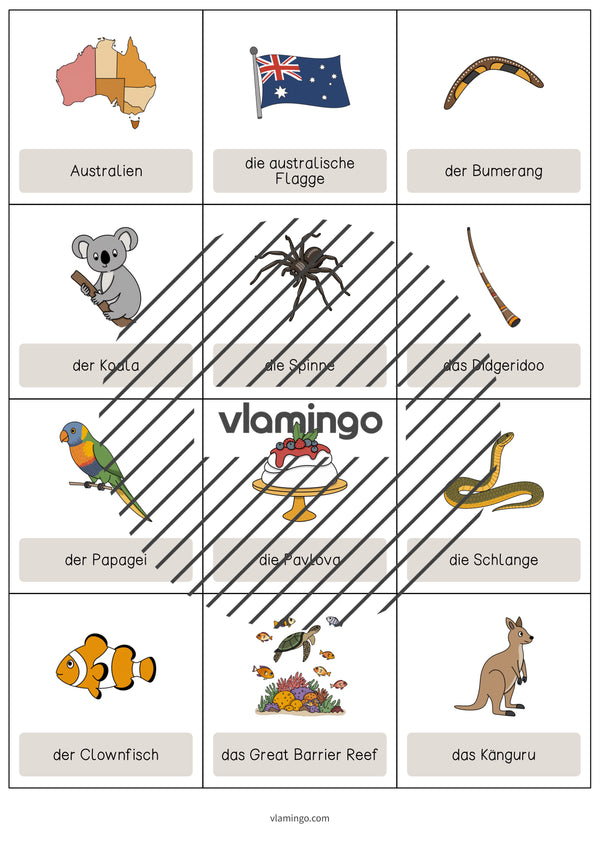 de englisch australia vocabulary cards 003