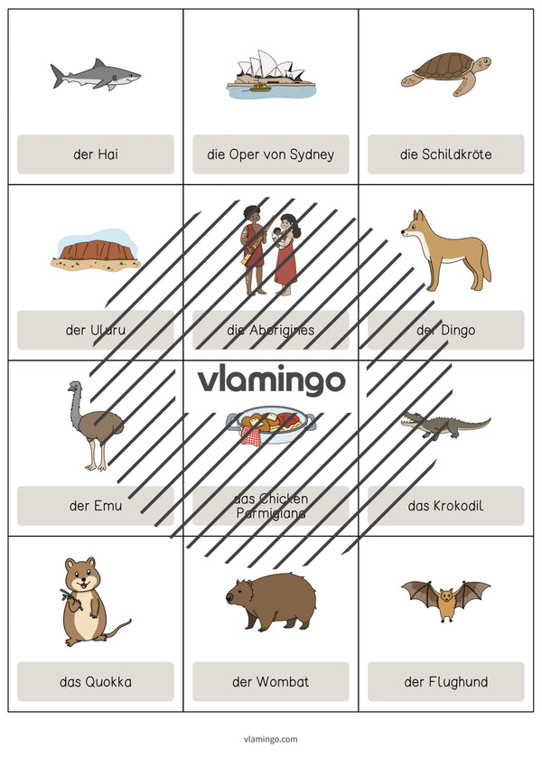 de englisch australia vocabulary cards 005