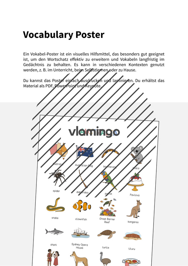 de englisch australia vocabulary poster 002