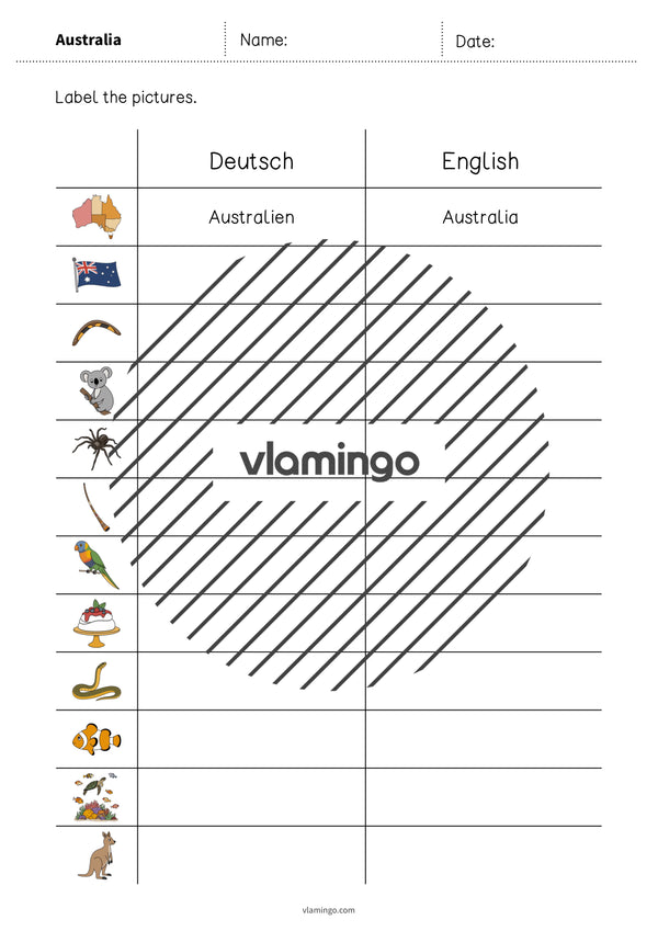 de englisch australia vocabulary worksheet 3 003