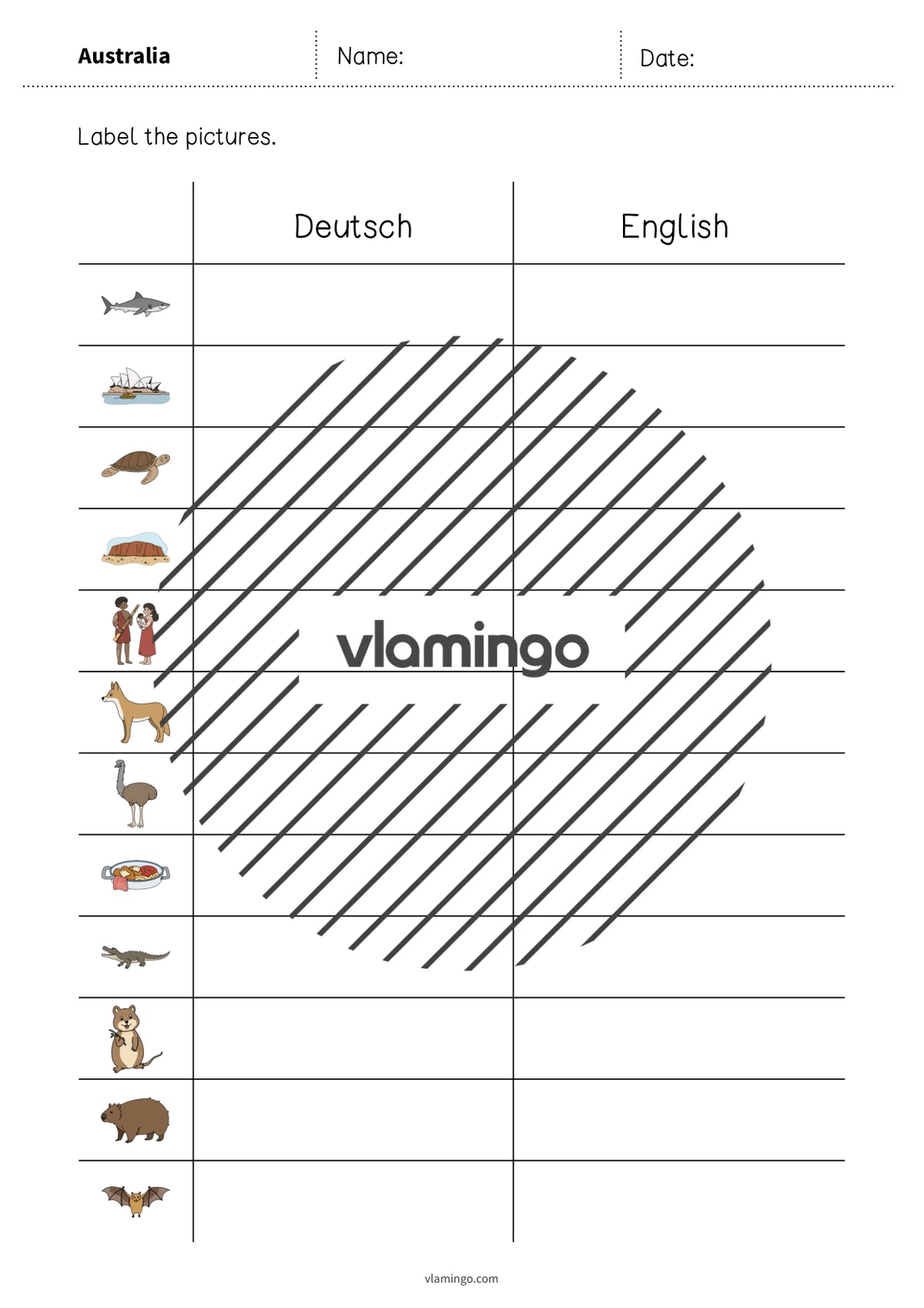 de englisch australia vocabulary worksheet 3 004